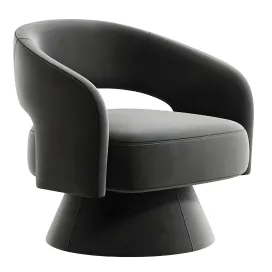 Aracelly upholstered swivel barrel chair